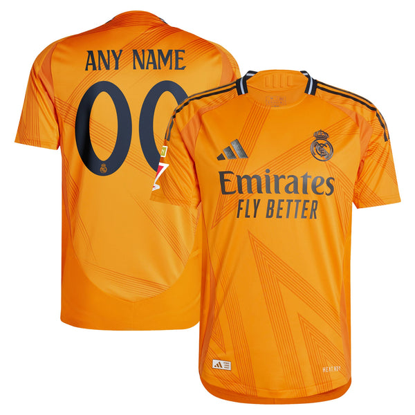 Real Madrid adidas 2024/25 Away Custom Jersey - Orange