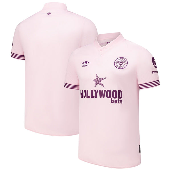 Brentford FC Umbro 2024/25 Away Jersey - Pink