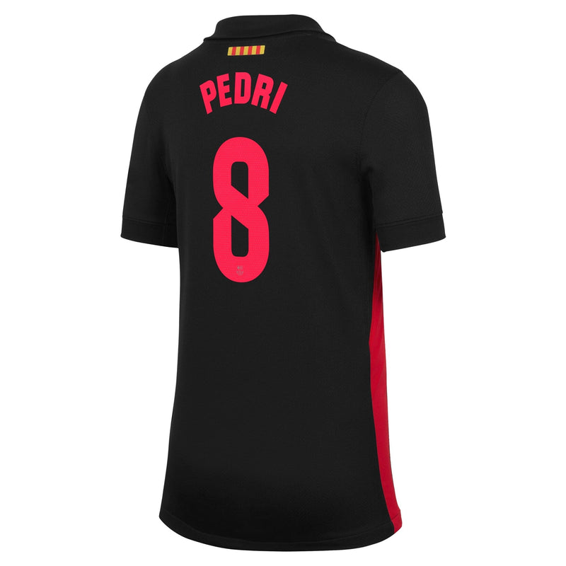 Pedri Barcelona Nike Youth 2024/25 Away Player Jersey - Black