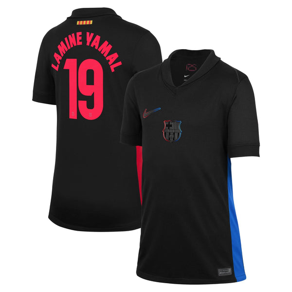 Lamine Yamal Barcelona Nike Youth 2024/25 Away  Player Jersey - Black