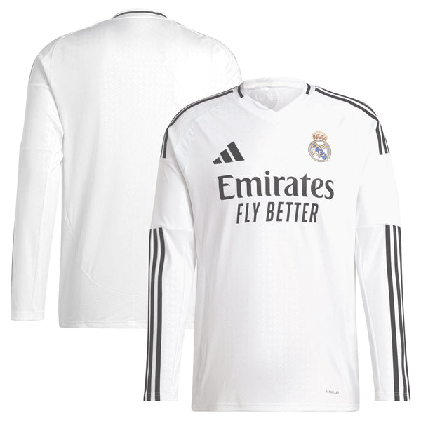 Real Madrid adidas 2024/25 Home Long Sleeve Jersey - White