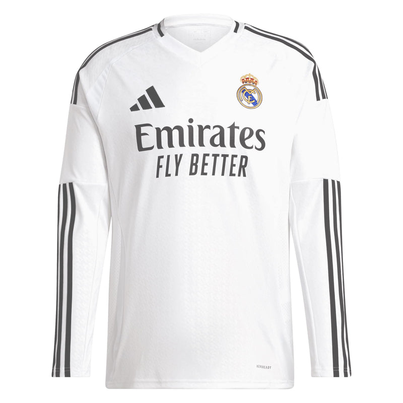 Real Madrid adidas 2024/25 Home Long Sleeve Jersey - White