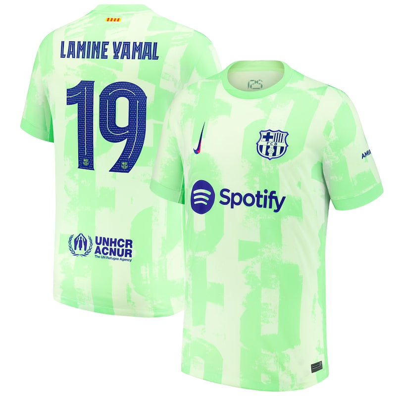 Lamine Yamal Barcelona Nike Youth 2024/25 Third Player Jersey - Yellow