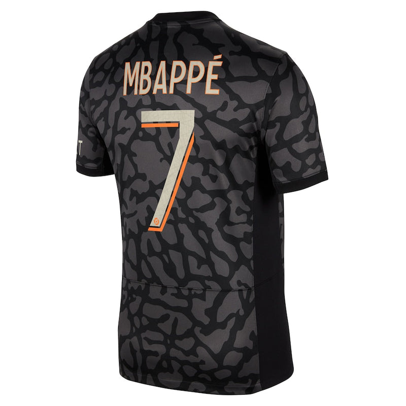 Kylian Mbappe Paris Saint-Germain  Brand 2023/24 Third Stadium  Player Jersey - Anthracite