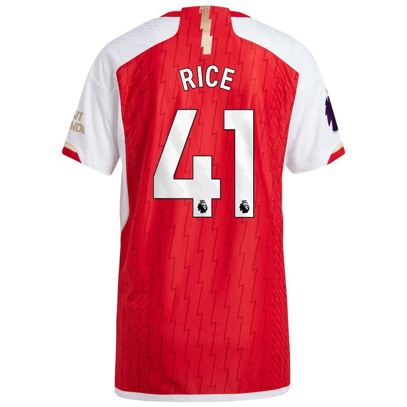 Declan Rice Arsenal  2023/24 Home Player Jersey - Red