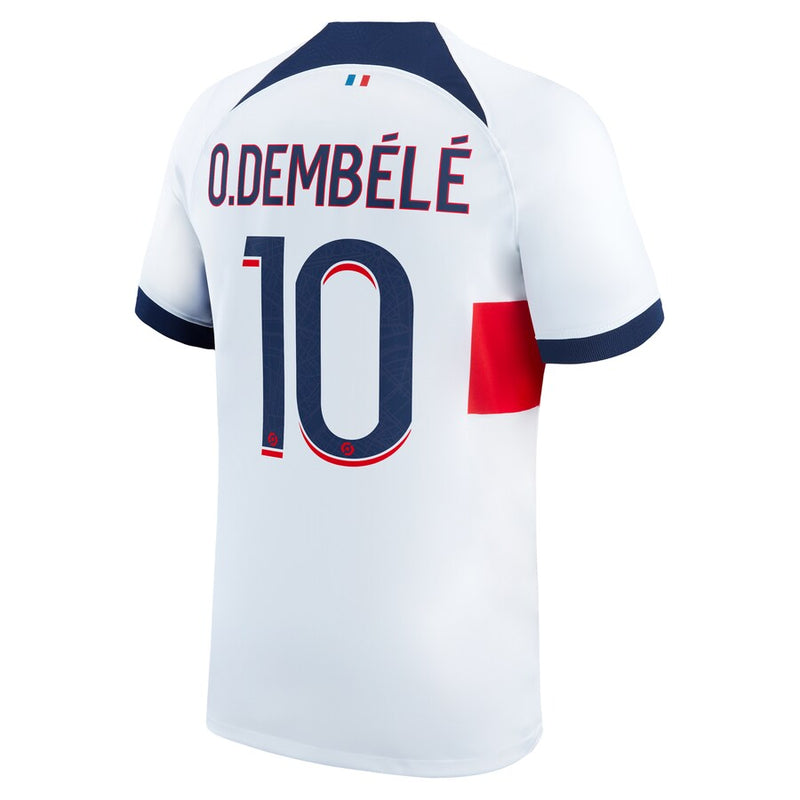 Ousmane Dembélé Paris Saint-Germain  2023/24 Away Stadium Player Jersey - White
