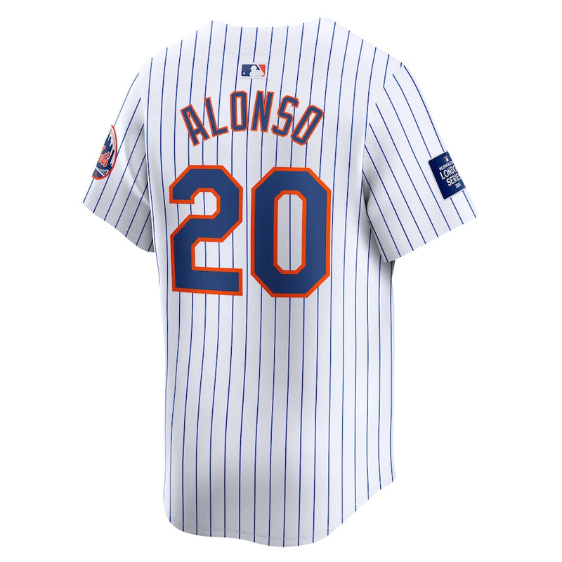 Pete Alonso New York Mets Nike 2024 MLB World Tour London Series Home Limited Player Jersey - White