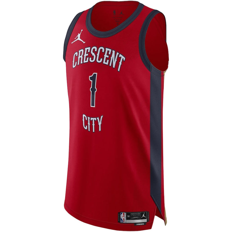 Zion Williamson New Orleans Pelicans Jordan Brand Authentic Jersey - Statement Edition - Red