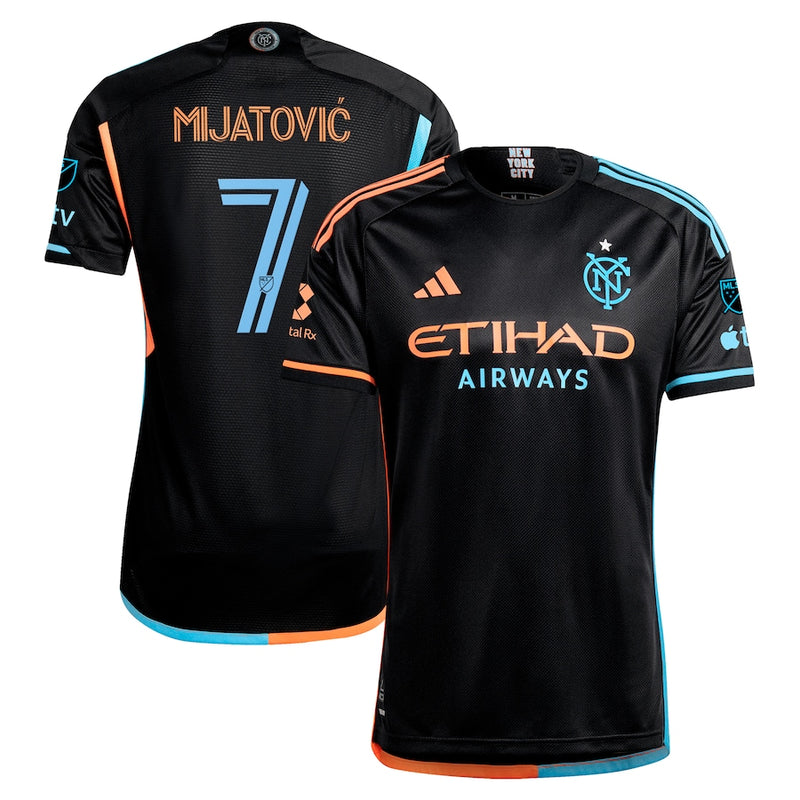 Jovan Mijatović New York City FC adidas 2024 24/7 Kit Authentic Player Jersey - Black