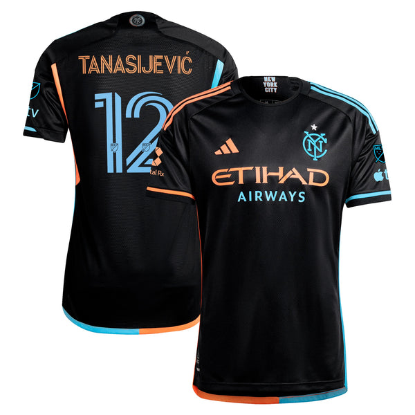 Strahinja Tanasijevic New York City FC adidas 2024 24/7 Kit Authentic Player Jersey - Black