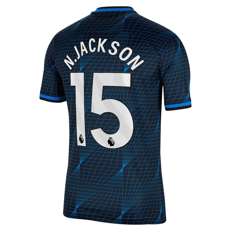 Nicolas Jackson Chelsea  2023/24 Away Stadium  Player Jersey - Navy