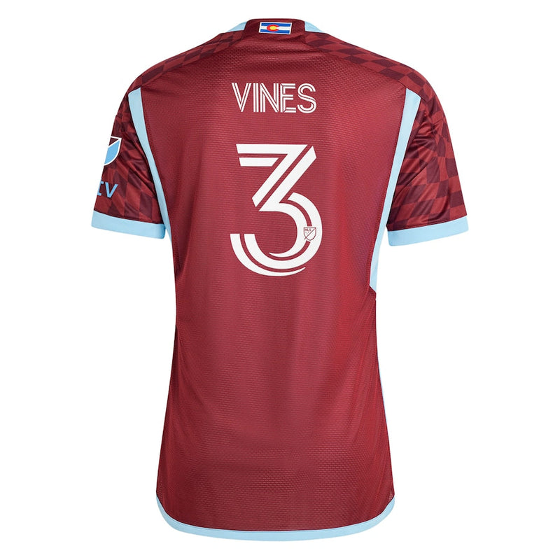 Sam Vines Colorado Rapids  2024 One Flag Kit Authentic Player Jersey - Burgundy