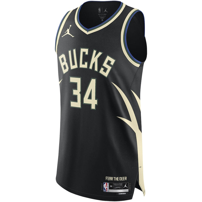 Giannis Antetokounmpo Milwaukee Bucks Jordan Brand Authentic Player Jersey - Statement Edition - Black