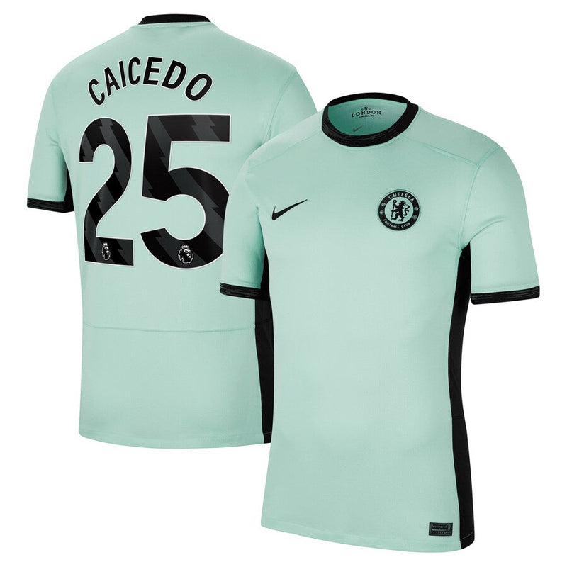 Moisés Caicedo Chelsea  2023/24 Away Stadium  Player Jersey - Navy