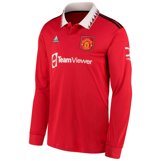 Manchester United Shirt   Long Sleeve 2022/23 Home Custom Unisex Jersey - Jersey Teams World