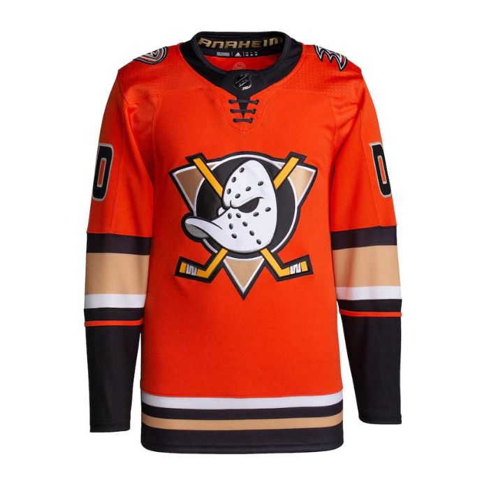 Anaheim Ducks Unisex Alternate Primegreen Pro Custom Jersey - Orange - Champions Jerseys