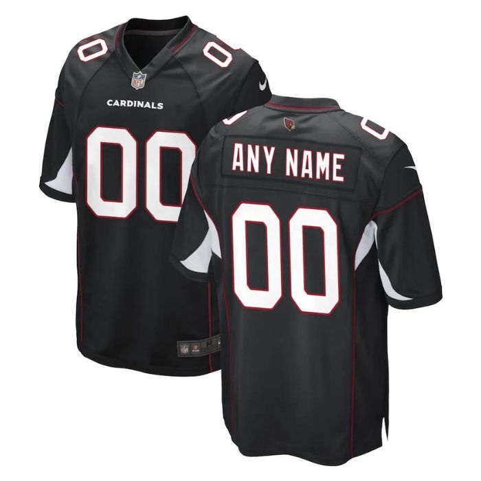 Arizona Cardinals Unisex Alternate Custom Game Jersey - Black - Champions Jerseys