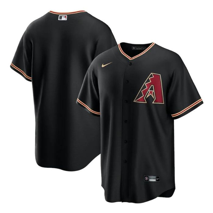 Arizona Diamondbacks Alternate Unisex Po Team Custom Jersey - Black - Champions Jerseys