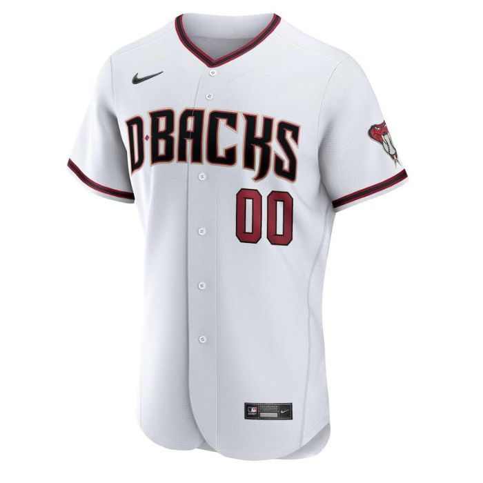 Arizona Diamondbacks Unisex Home Pro Official Custom Jersey - White - Champions Jerseys