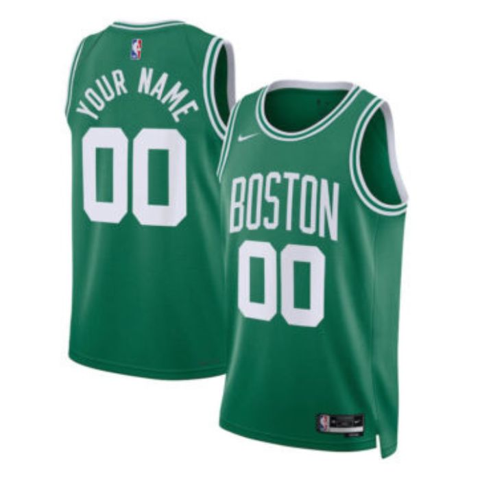 Boston Celtics Unisex 2022/23 Custom Jersey Green – Icon Edition - Champions Jerseys