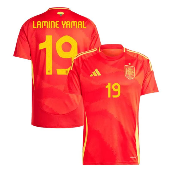 LAMINE YAMAL #19 Spain Home Soccer Jersey EURO 2024