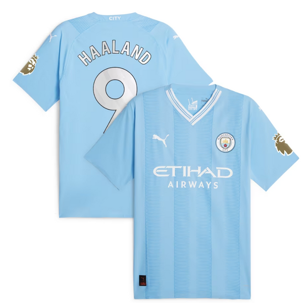 Erling Haaland Manchester City Team  Puma 2023/24  Player Authentic Jersey - Sky Blue