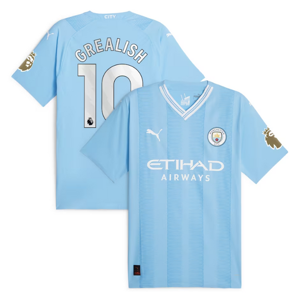 Jack Grealish Manchester City Team  Puma 2023/24  Player Authentic Jersey - Sky Blue