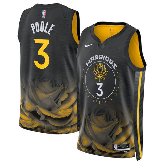 Jordan Poole Golden State Warriors Unisex 2022/23 Swingman Jersey - City Edition - Black - Champions Jerseys