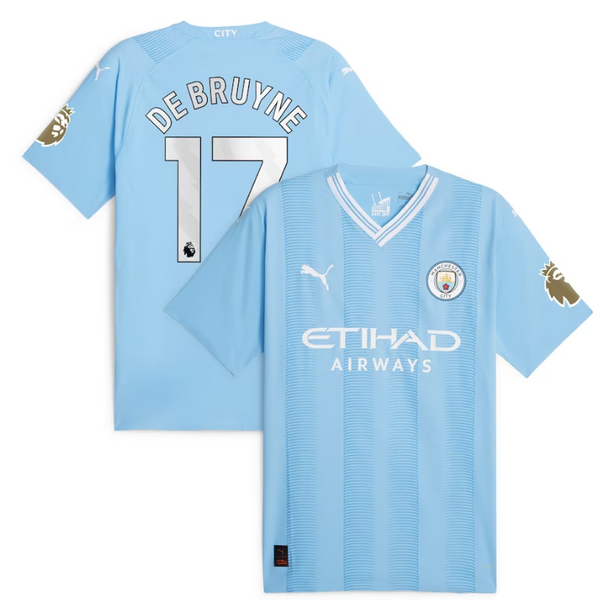 Kevin De Bruyne Manchester City Team  Puma 2023/24  Player Authentic Jersey - Sky Blue