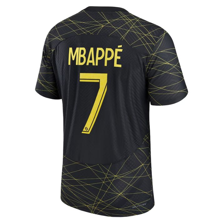 Kylian Mbappé Paris Saint-Germain Jordan Brand 2022/23 Fourth Vapor Match  Player Jersey - Black - Jersey Teams World