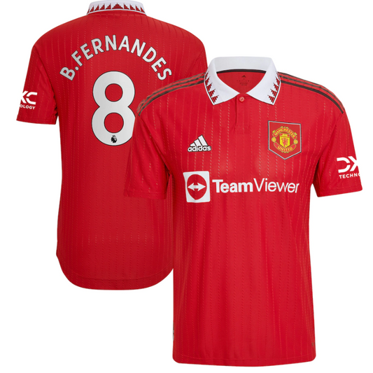 Manchester United Home Shirt   2022-23 with B.Fernandes 8 printing - Red - Jersey Teams World