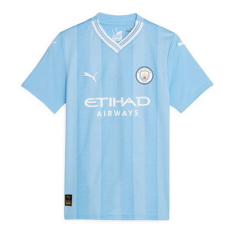 Manchester City Home Shirt 2023-24 - Jersey Champions 23 printing - Blue - Jersey Teams World