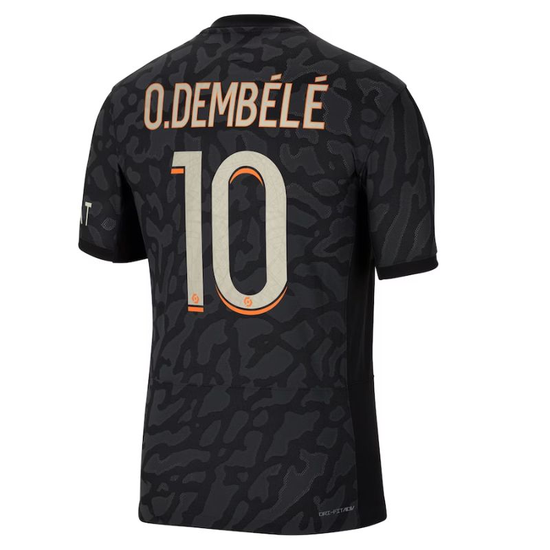 Ousmane Dembélé Paris Saint-Germain 2023/24 Third Player Jersey - Anthracite