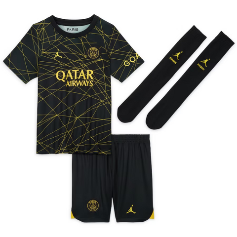 Paris Saint-Germain Fourth 2022-23 - Little Kids with Messi 30 printing - Jersey Teams World