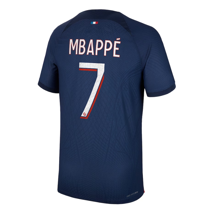 Paris Saint-Germain Team Home Shirt 2023-24 with Jersey Mbappé 7 printing - Blue - Jersey Teams World