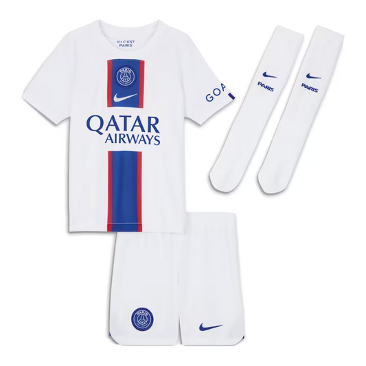 Paris Saint-Germain Third  2022-23 - Little Kids with Messi 30 printing - Jersey Teams World