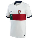 Portugal National Team Away 2022/23 with printing Ronaldo 7 Jersey - White