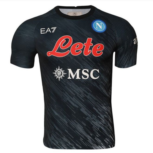 SSC Napoli Third Match Unisex Shirt 2022/2023 Custom Jersey - Black - Jersey Teams World
