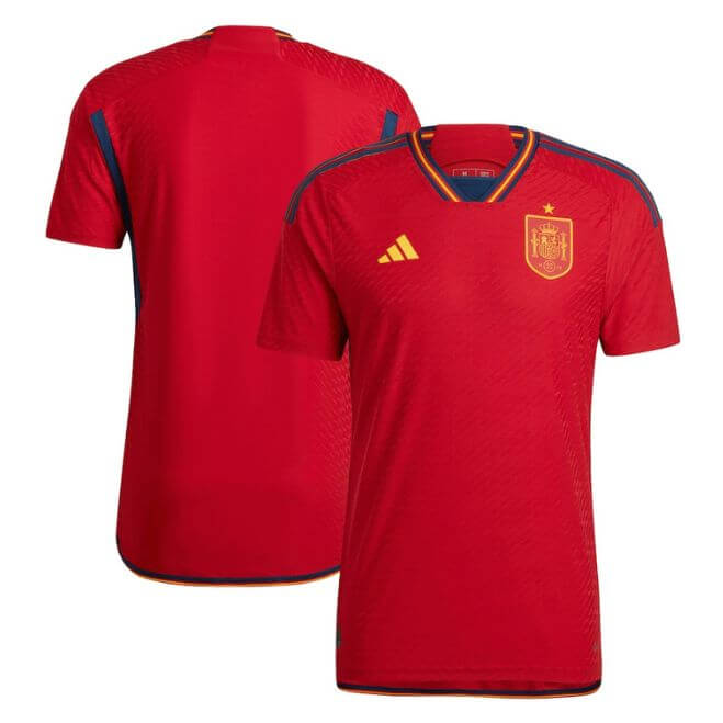 Spain National Team Unisex Shirt 2022/23 Home Custom Jersey - Red - Jersey Teams World