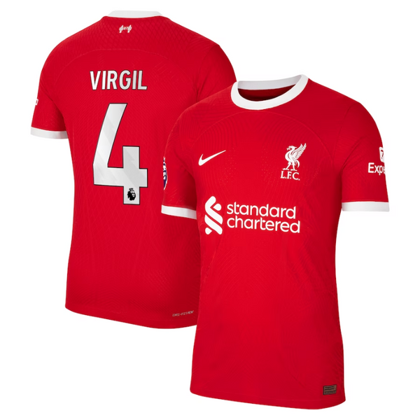 Virgil Van Dijk Liverpool Nike 2023/24 Home  Player Authentic Jersey - Red
