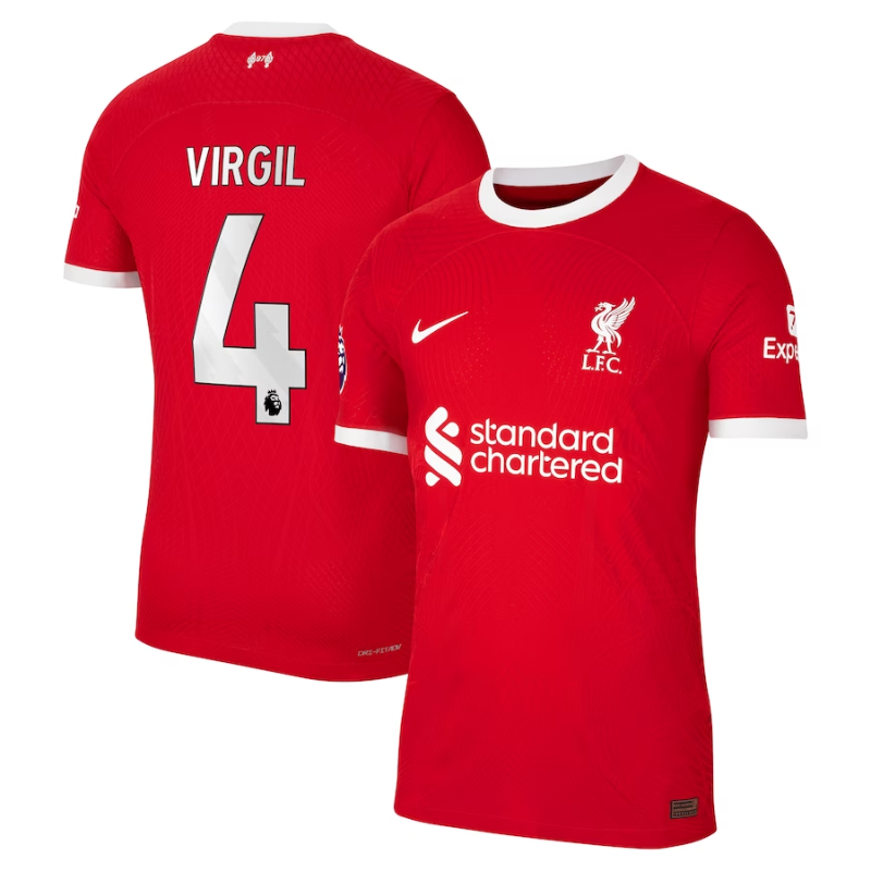 Virgil Van Dijk Liverpool Nike 2023/24 Home Player Authentic Jersey - Red