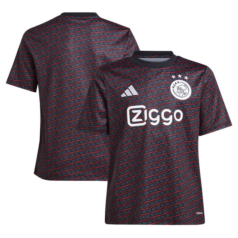 Ajax adidas Pre Match Shirt - Kids - Black