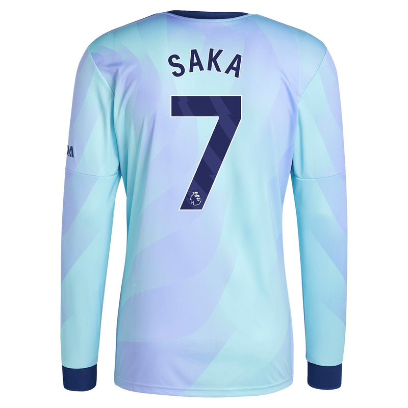 Arsenal adidas Third Shirt 2024-25 - Long Sleeve with Saka 7 printing