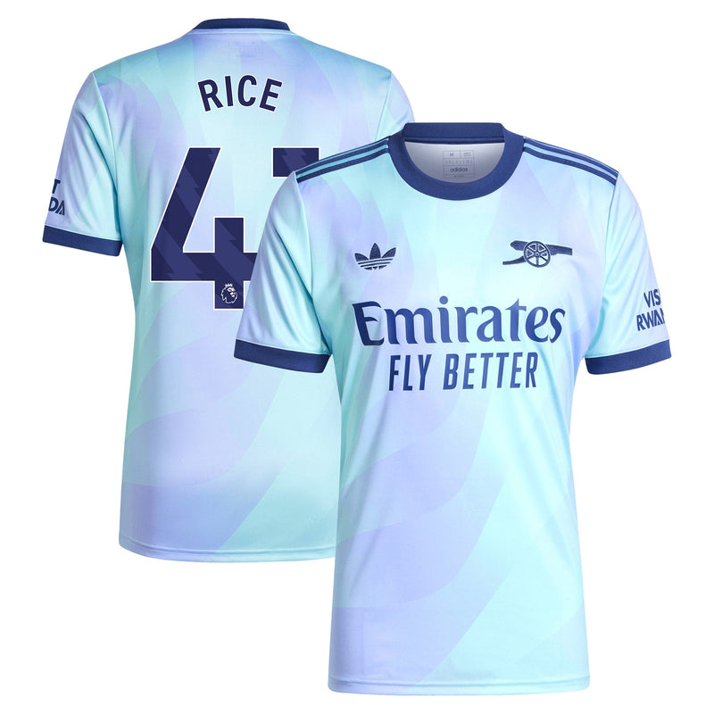 Arsenal adidas Third Shirt 2024-25 with Rice 41 printing