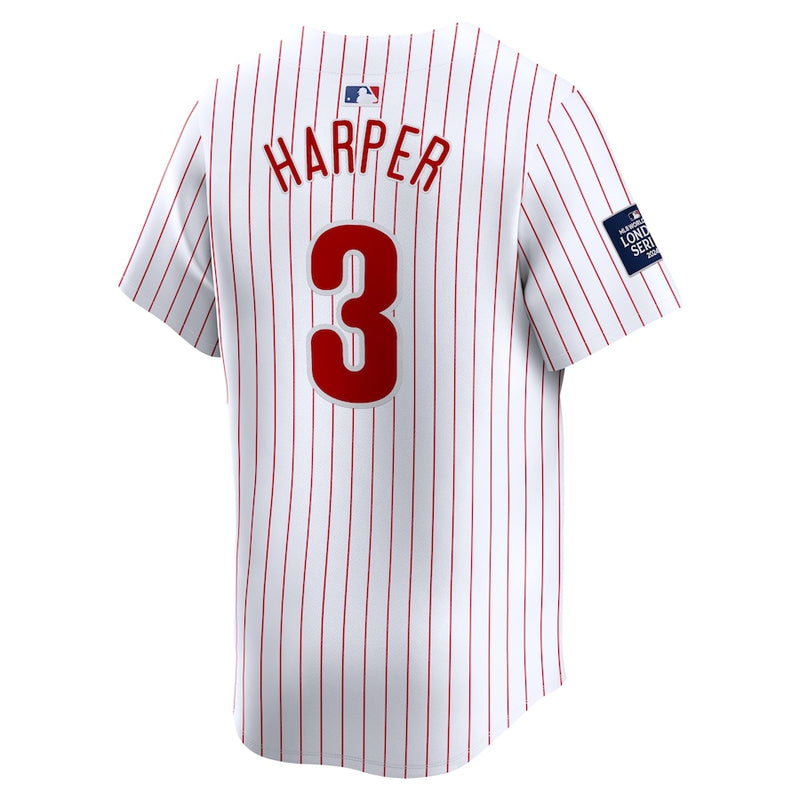 Bryce Harper Philadelphia Phillies Nike 2024 MLB World Tour London Series Home Limited Player Jersey - White