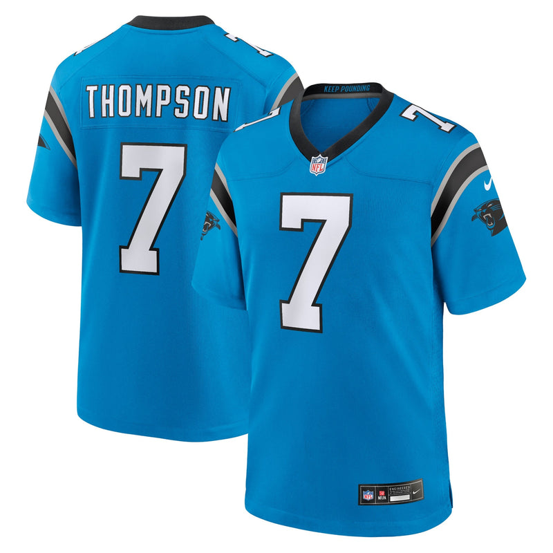 Carolina Panthers Nike Alternate Game Jersey - Blue - Shaq Thompson - Mens