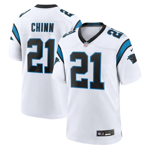 Carolina Panthers Nike Game Road Jersey - White - Jeremy Chinn - Mens