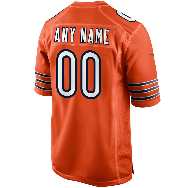 Chicago Bears Nike Game Alternate Jersey - Orange - Custom - Mens