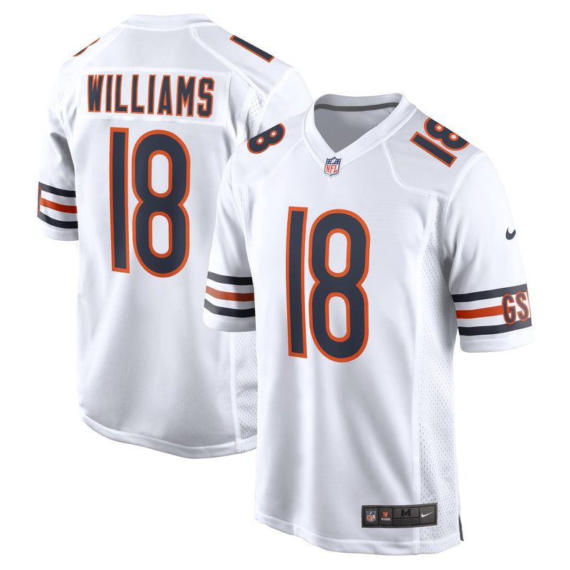 Chicago Bears Nike Game Away Jersey - White - Caleb Williams - Men