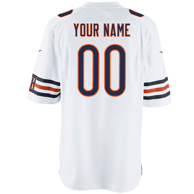 Chicago Bears Nike Game Road Jersey - White - Custom - Mens